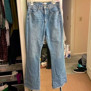 Loft Jeans- The Slim Flare Size 29- Regular Inseam-High Rise; Bright Indigo Wash